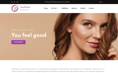 Website development for beauty salon